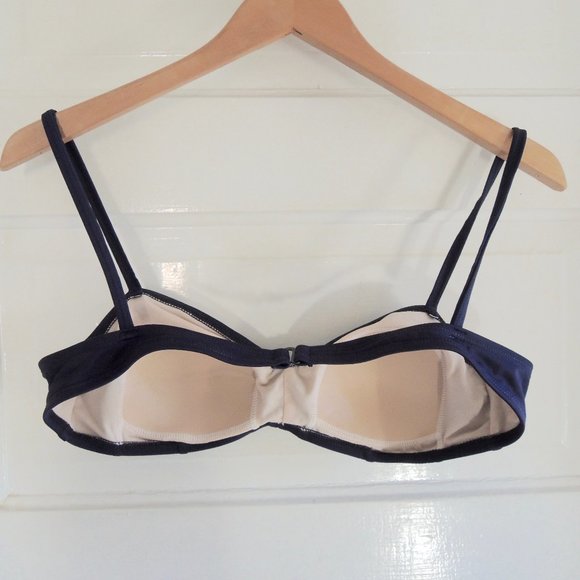 Popina Boutique Navy Blue Bikini Swim Top L - Picture 2 of 9